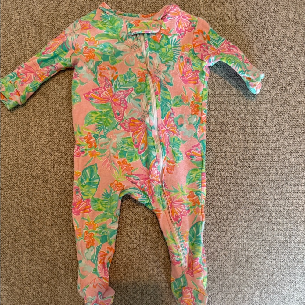 Pottery Barn Lilly Pulitzer pajamas 0-3 months
